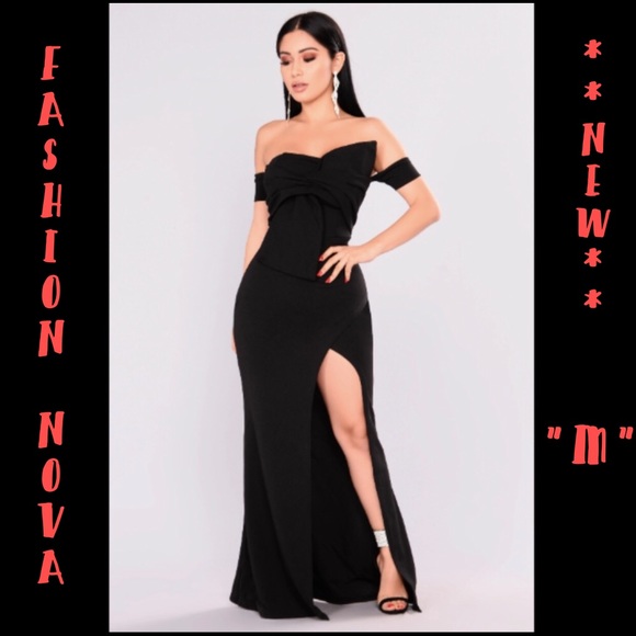 Fashion Nova Dresses & Skirts - FASHION NOVA💥 BLACK LONG DRESS 💥